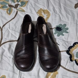 Clarks Women's Brown Leather Shoes